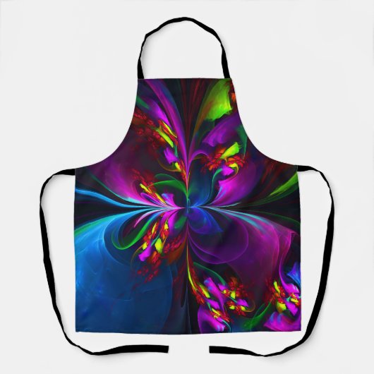 Modernes Abstraktes Blumenmuster Red Blue #15 Schürze (Vorderseite)