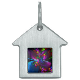 Modernes Abstraktes Blumenmuster Red Blue #15 Tiermarke