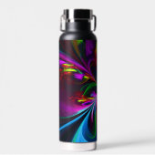 Modernes Abstraktes Blumenmuster Red Blue #15 Trinkflasche (Vorne)