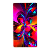 Modernes Abstraktes Blumenmuster Red Blue Muster # (Vorne)