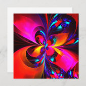 Modernes Abstraktes Blumenmuster Red Blue Muster # (Vorne/Hinten)