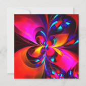 Modernes Abstraktes Blumenmuster Red Blue Muster # (Vorderseite)