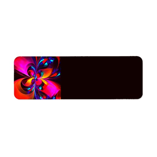 Modernes Abstraktes Blumenmuster Red Blue Muster # (Vorne)