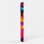 Modernes Abstraktes Blumenmuster Red Blue Muster # Case-Mate iPhone Hülle (Hinten/Rechts)