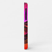 Modernes Abstraktes Blumenmuster Red Blue Muster # Case-Mate iPhone Hülle (Hinten/Links)