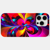 Modernes Abstraktes Blumenmuster Red Blue Muster # Case-Mate iPhone Hülle (Rückseite (Horizontal))