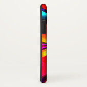 Modernes Abstraktes Blumenmuster Red Blue Muster # Case-Mate iPhone Hülle (Hinten/Rechts)