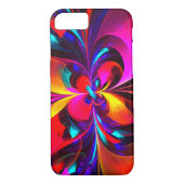 Modernes Abstraktes Blumenmuster Red Blue Muster # Case-Mate iPhone Hülle (Rückseite)