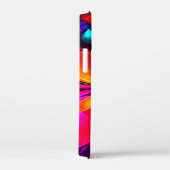 Modernes Abstraktes Blumenmuster Red Blue Muster # Case-Mate iPhone Hülle (Rückseite / Rechts)