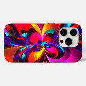Modernes Abstraktes Blumenmuster Red Blue Muster # Case-Mate iPhone Hülle (Rückseite (Horizontal))