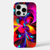 Modernes Abstraktes Blumenmuster Red Blue Muster # Case-Mate iPhone Hülle (Rückseite)