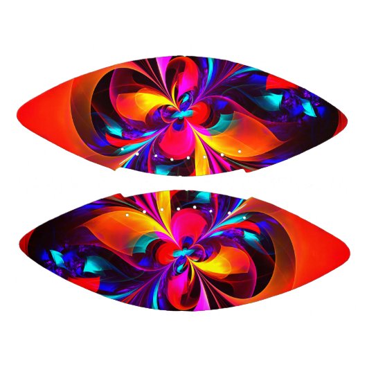 Modernes Abstraktes Blumenmuster Red Blue Muster # Football (Paneele)