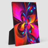 Modernes Abstraktes Blumenmuster Red Blue Muster # Fotoplatte (Seite)