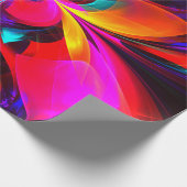 Modernes Abstraktes Blumenmuster Red Blue Muster # Geschenkpapier (Ecke)