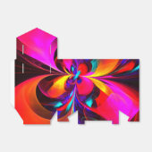 Modernes Abstraktes Blumenmuster Red Blue Muster # Geschenkschachtel (Ungefaltet)