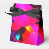 Modernes Abstraktes Blumenmuster Red Blue Muster # Geschenkschachtel (Vorderseite)