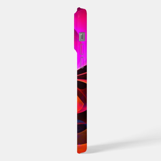 Modernes Abstraktes Blumenmuster Red Blue Muster # iPhone Hülle (Linke Seite)