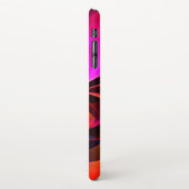 Modernes Abstraktes Blumenmuster Red Blue Muster # iPhone Hülle (Linke Seite)