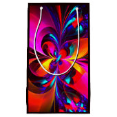 Modernes Abstraktes Blumenmuster Red Blue Muster # Kleine Geschenktüte (Vorderseite)