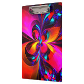 Modernes Abstraktes Blumenmuster Red Blue Muster # Klemmbrett (Links)