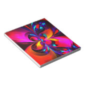 Modernes Abstraktes Blumenmuster Red Blue Muster # Notizblock (angewinkelt)