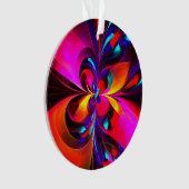 Modernes Abstraktes Blumenmuster Red Blue Muster # Ornament (Vorderseite)
