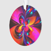 Modernes Abstraktes Blumenmuster Red Blue Muster # Ornament (Vorderseite)