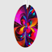 Modernes Abstraktes Blumenmuster Red Blue Muster # Ornament (Vorderseite)