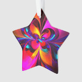 Modernes Abstraktes Blumenmuster Red Blue Muster # Ornament (Vorderseite)