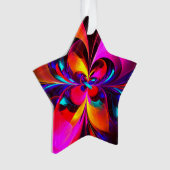 Modernes Abstraktes Blumenmuster Red Blue Muster # Ornament (Vorderseite)