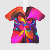 Modernes Abstraktes Blumenmuster Red Blue Muster # Ornament (Vorderseite)