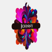 Modernes Abstraktes Blumenmuster Red Blue Muster # Ornament Karte (Rechts)