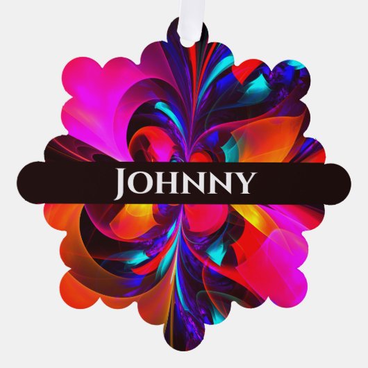 Modernes Abstraktes Blumenmuster Red Blue Muster # Ornament Karte (Vorderseite)