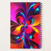 Modernes Abstraktes Blumenmuster Red Blue Muster # Planer (Rückseite)