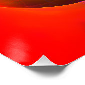 Modernes Abstraktes Blumenmuster Red Blue Muster # Poster (Ecke)