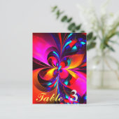 Modernes Abstraktes Blumenmuster Red Blue Muster # Postkarte (Stehend Vorderseite)