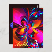 Modernes Abstraktes Blumenmuster Red Blue Muster # Postkarte (Vorne/Hinten)