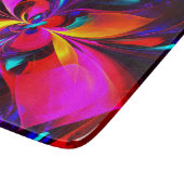 Modernes Abstraktes Blumenmuster Red Blue Muster # Schneidebrett (Ecke)