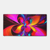 Modernes Abstraktes Blumenmuster Red Blue Muster # Schreibtischunterlage (Vorderseite)