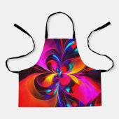 Modernes Abstraktes Blumenmuster Red Blue Muster # Schürze (Vorderseite)