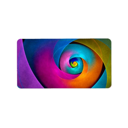 Modernes Abstraktes Blumenmuster Rosa Blaues Muste Adressaufkleber (Vorne)