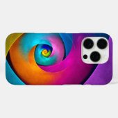 Modernes Abstraktes Blumenmuster Rosa Blaues Muste Case-Mate iPhone Hülle (Rückseite (Horizontal))