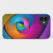 Modernes Abstraktes Blumenmuster Rosa Blaues Muste Case-Mate iPhone Hülle (Rückseite (Horizontal))