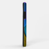 Modernes Abstraktes Blumenmuster Rosa Blaues Muste Case-Mate iPhone Hülle (Hinten/Rechts)