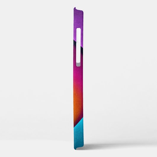 Modernes Abstraktes Blumenmuster Rosa Blaues Muste Case-Mate iPhone Hülle (Rückseite / Links)