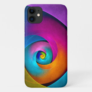 Modernes Abstraktes Blumenmuster Rosa Blaues Muste Case-Mate iPhone Hülle