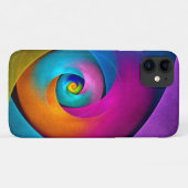 Modernes Abstraktes Blumenmuster Rosa Blaues Muste Case-Mate iPhone Hülle (Rückseite (Horizontal))