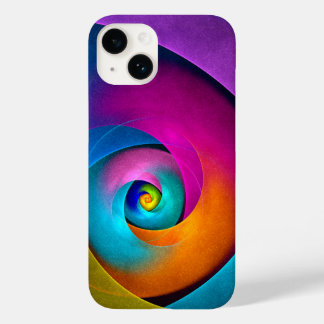 Modernes Abstraktes Blumenmuster Rosa Blaues Muste Case-Mate iPhone 14 Hülle