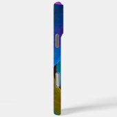 Modernes Abstraktes Blumenmuster Rosa Blaues Muste Case-Mate iPhone Hülle (Rückseite / Rechts)