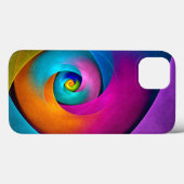 Modernes Abstraktes Blumenmuster Rosa Blaues Muste Case-Mate iPhone Hülle (Rückseite (Horizontal))